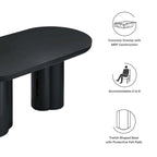 Table à manger ovale en béton Caspian 72