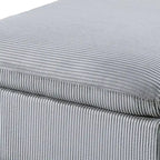 Canapé d'angle modulaire en velours côtelé 6 pièces avec ottoman