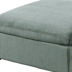 Canapé d'angle modulaire en velours côtelé 6 pièces avec ottoman