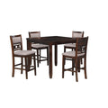 Gary 42 Inch 5 Piece Counter Table Set, Cherry Brown