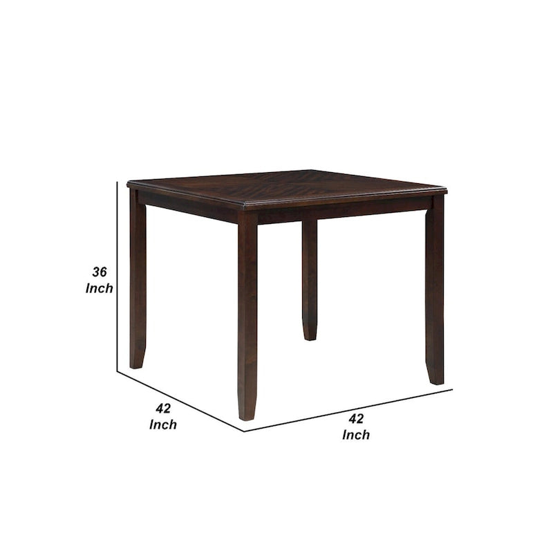 Ensemble table de comptoir 5 pièces Gary 42 pouces, brun cerise