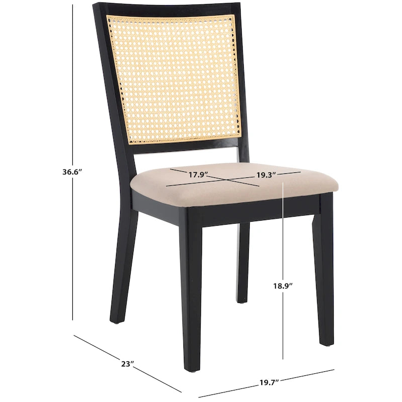 SAFAVIEH Home Margo Chaise de salle à manger 19 pouces [ENSEMBLE de 2]. - 20Lx23Px37H